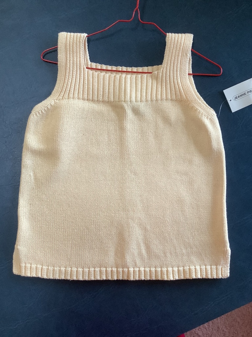 Jeanne Pierre Yellow knit top. Size small